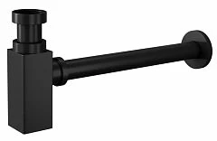 Сифон для раковины Bauedge Stil FW002B-PRO цельнометаллический черный матовый